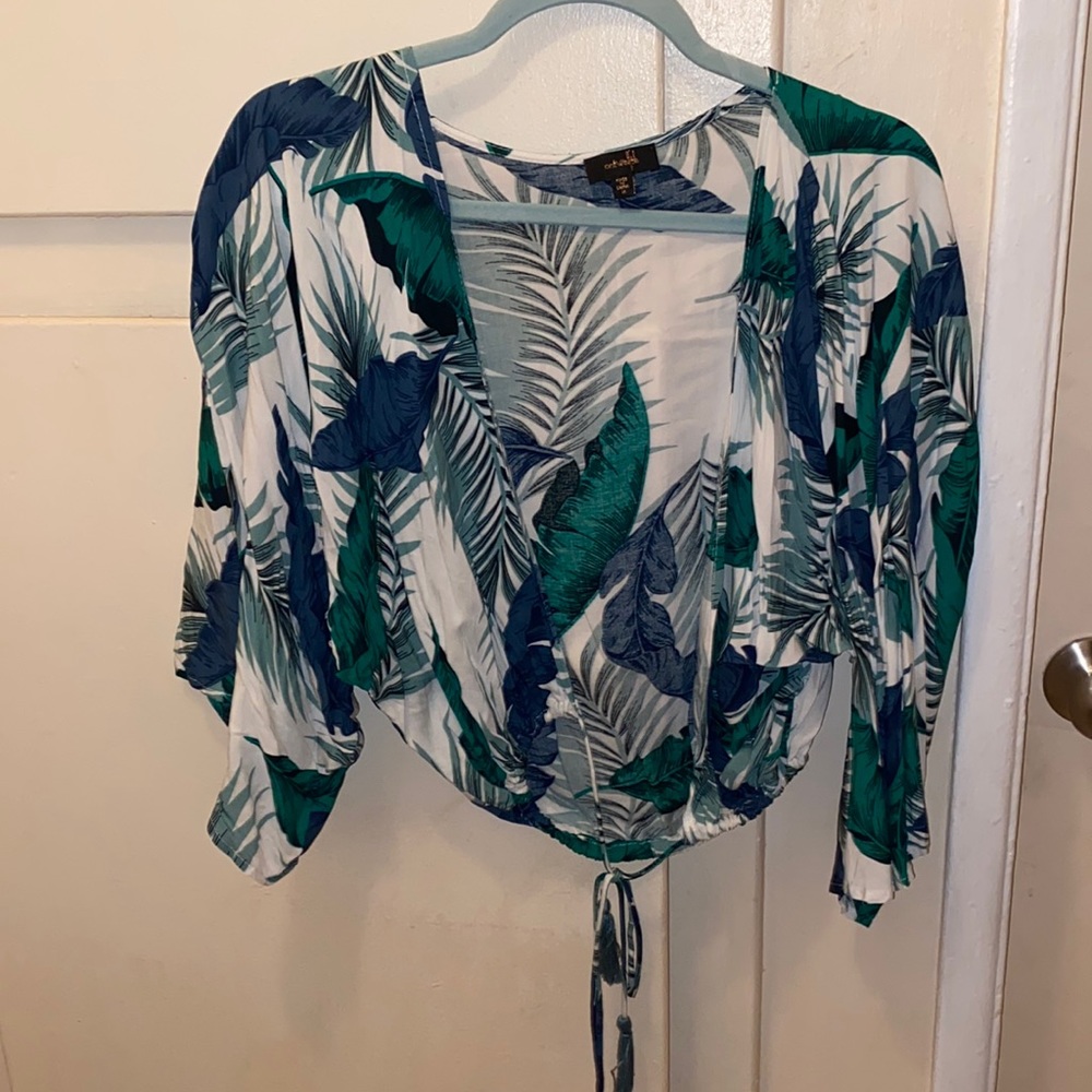Tie front crop top